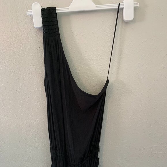 Ramy Brook One Shoulder Medium Black Dress - Picture 2 of 9